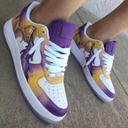 Goblet Pattern Yellow Purple Custom Air Force 1