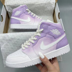 Gradient Baby Purple White Custom Air Jordan 1