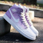 Gradient Baby Purple White Custom Air Jordan 1