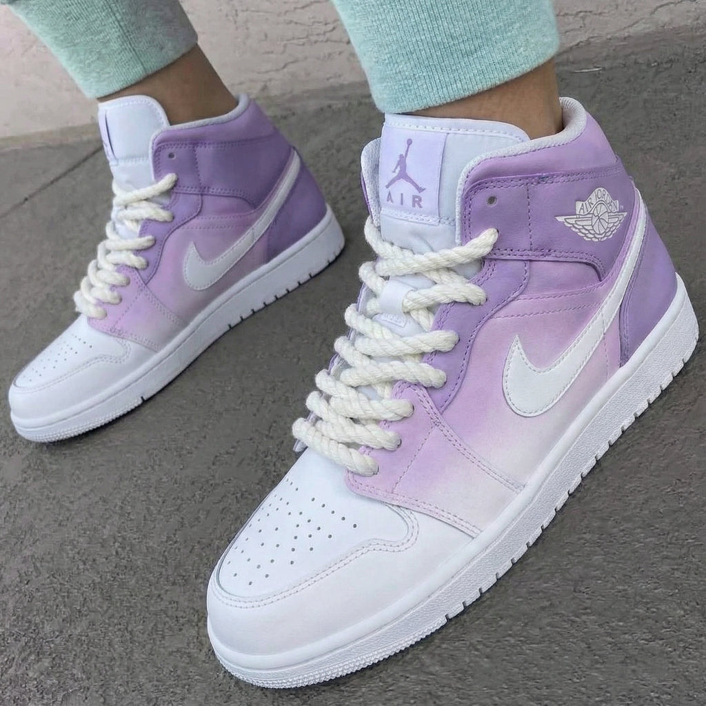 Gradient Baby Purple White Custom Air Jordan 1