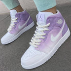 Gradient Baby Purple White Custom Air Jordan 1