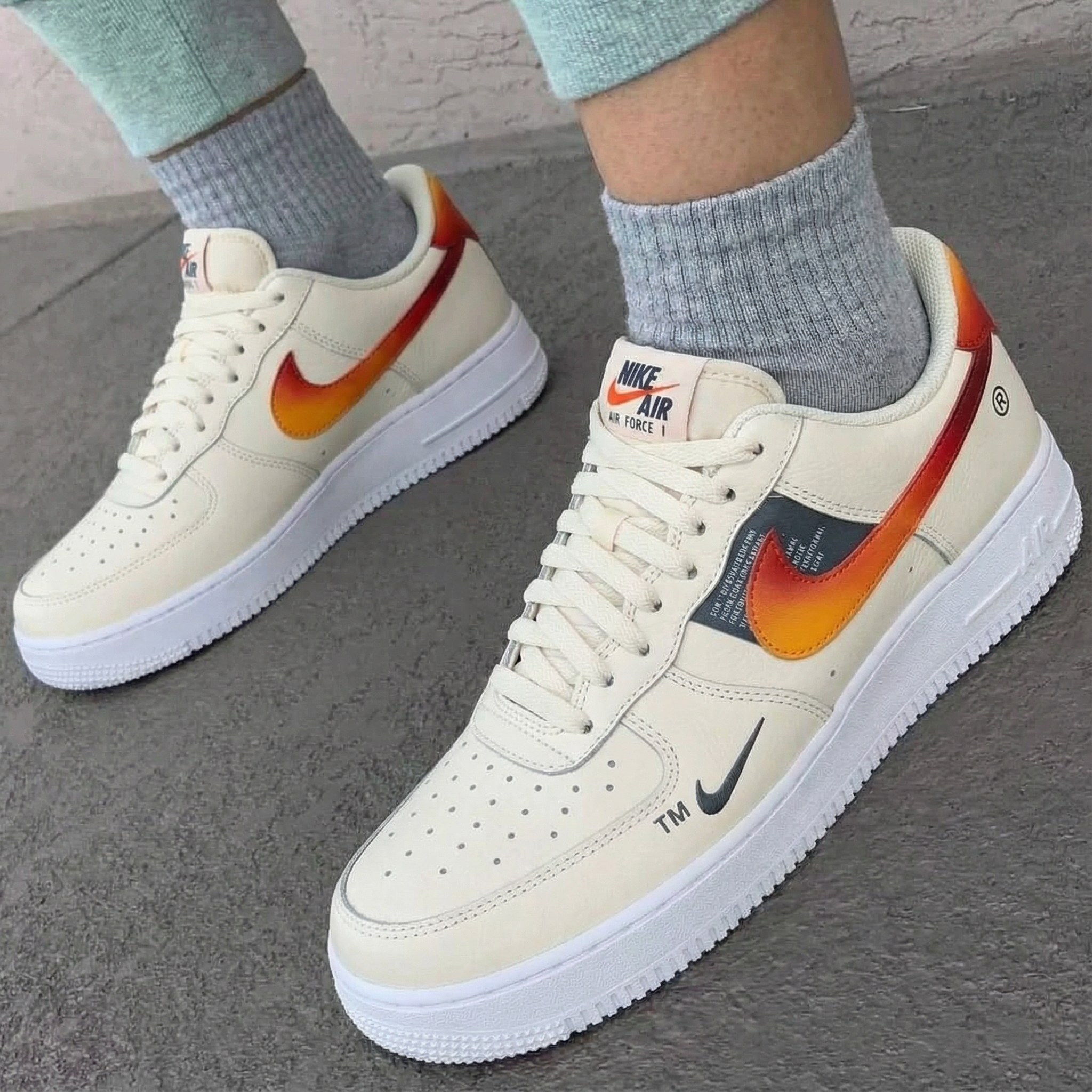 Gradient Orange Custom Air Force 1