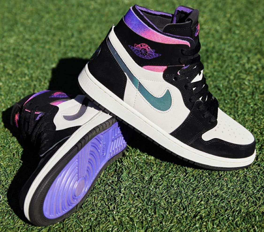 Gradient Pattern Black White Custom Air Jordan 1
