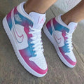 Gradient Pink Baby Blue Custom Air Jordan 1