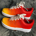 Gradient Yellow Orange Red Custom Air Force 1