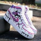 Graffiti Baby Pink Purple Custom Air Force 1