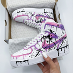 Graffiti Baby Pink Purple Custom Air Force 1