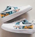 Graffiti Blue Orange Custom Air Force 1