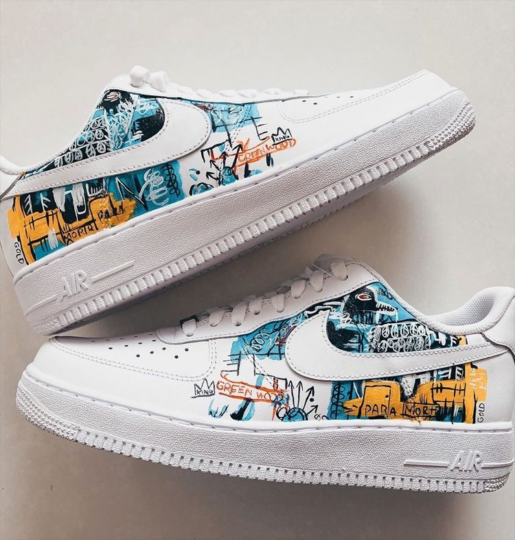 Graffiti Blue Orange Custom Air Force 1