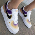 Hand Star Gradient Purple Gold Custom Air Force 1