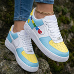 Heart Pattern Baby Blue Yellow Custom Air Force 1