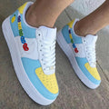 Heart Pattern Baby Blue Yellow Custom Air Force 1