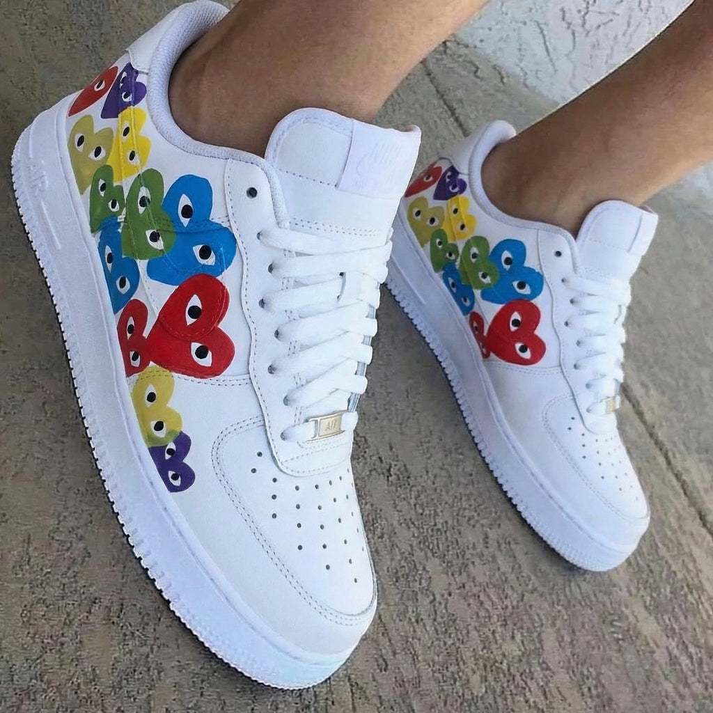Heart Pattern Multicolor Custom Air Force 1