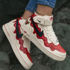 Heart Pattern Red Black Custom Air Force 1
