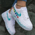Heart Pattern Teal Custom Air Force 1