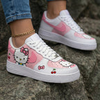 Hello Kitty Cherries Bows Baby Pink White Custom Air Force 1
