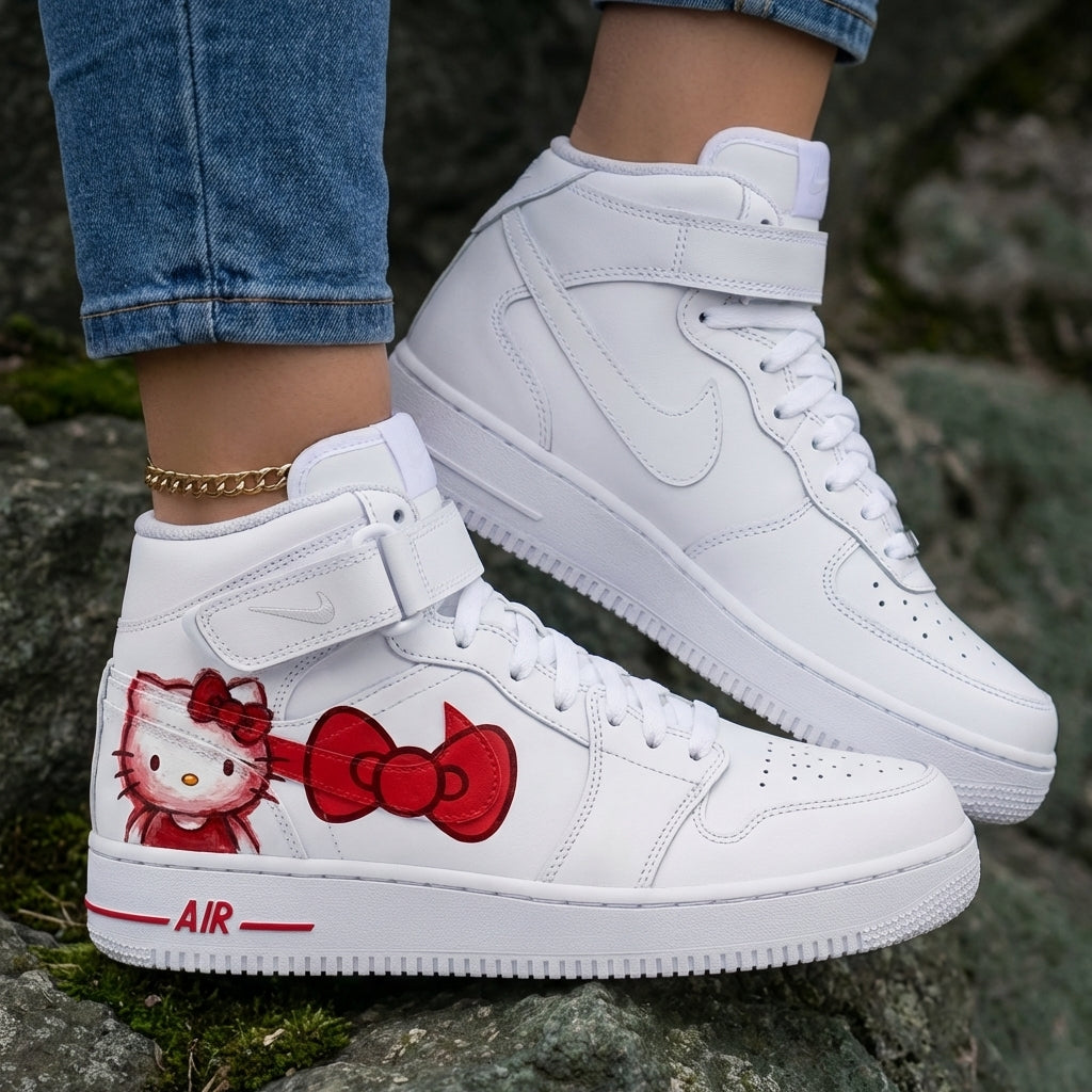 Hello Kitty Red Bow Custom Air Force 1
