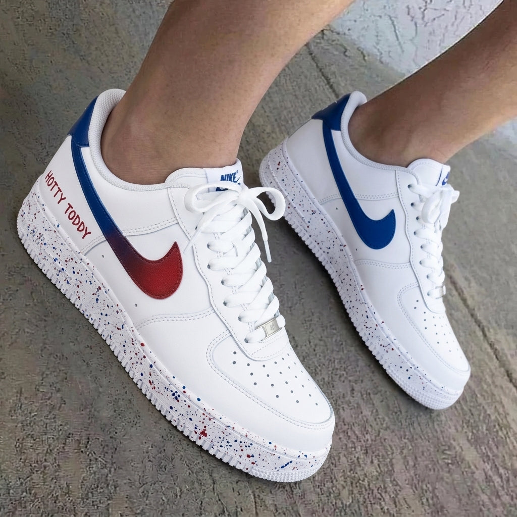 Hotty Toddy Gradient Red Blue Custom Air Force 1