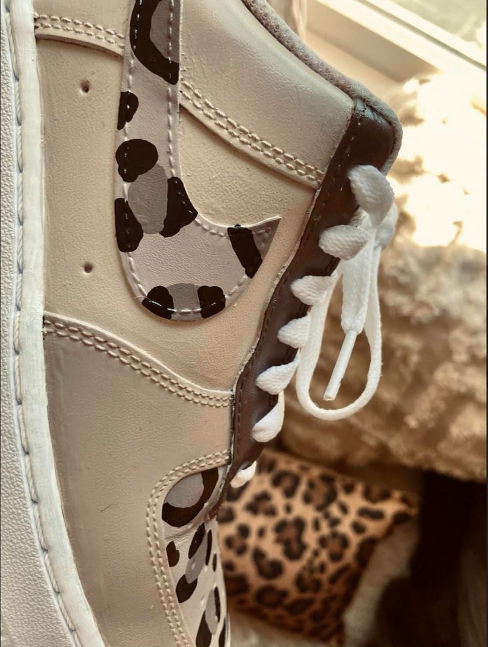 Leopard Khaki Beige Custom Air Force 1