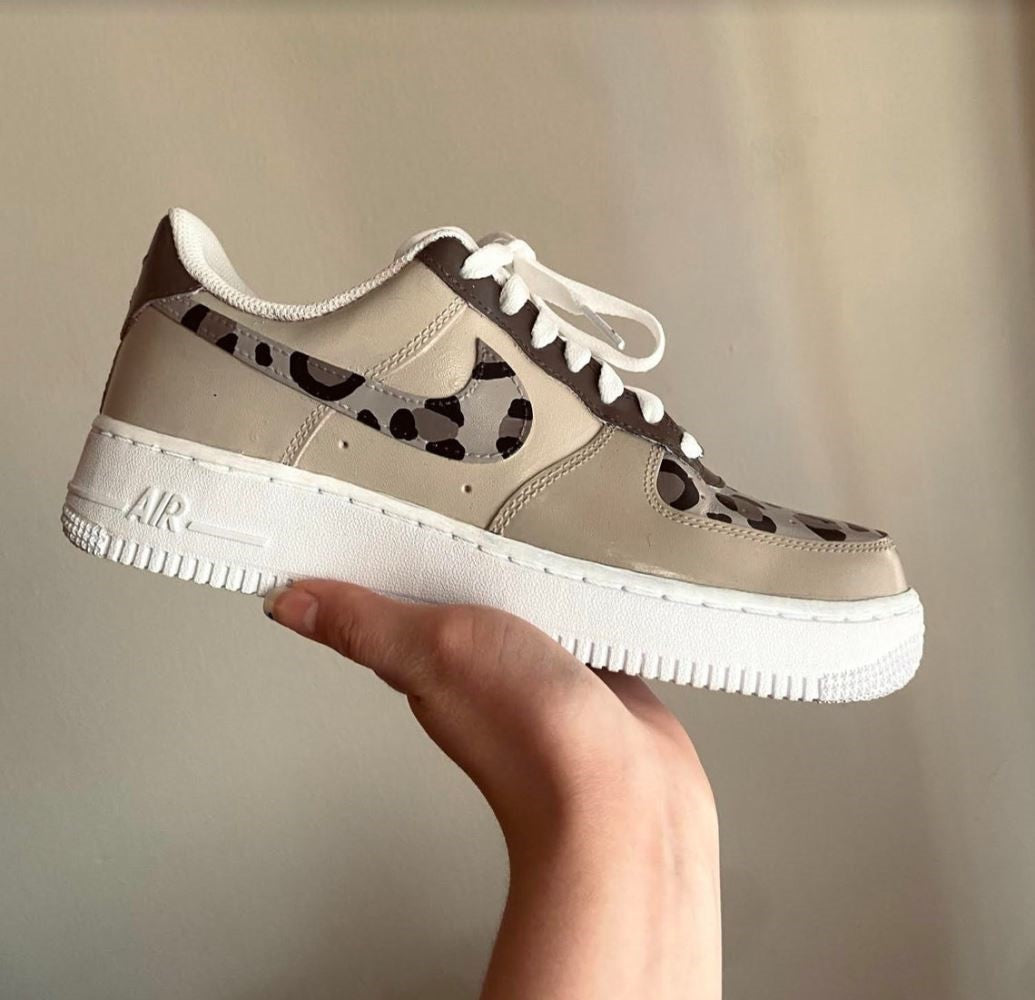Leopard Khaki Beige Custom Air Force 1