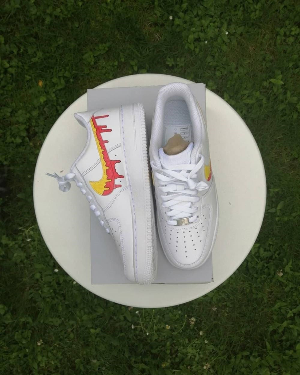 Yellow Orange Drip Custom Air Force 1