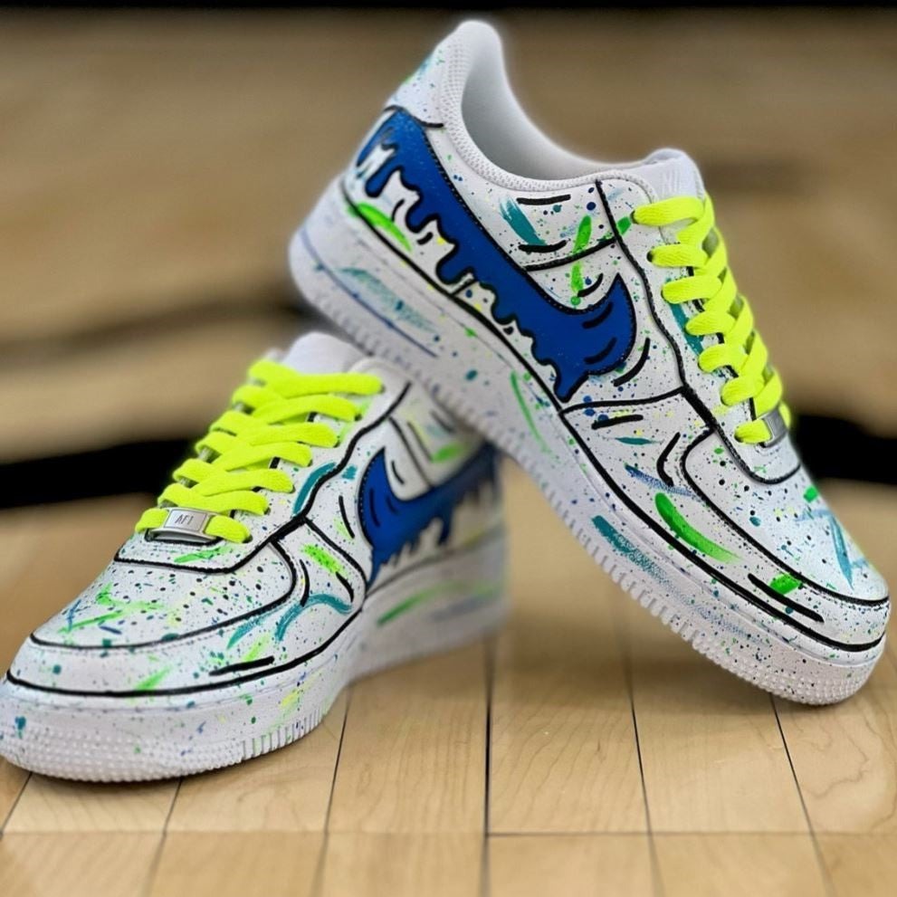 Neon Drips Splatter Custom Air Force 1
