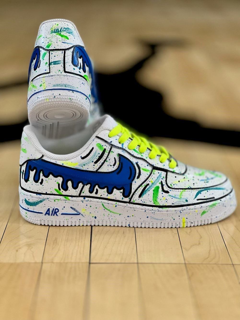 Neon Drips Splatter Custom Air Force 1