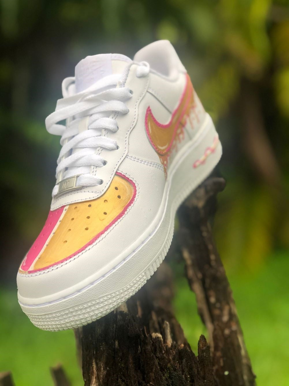 Gloden Pink Drip Custom Air Force 1