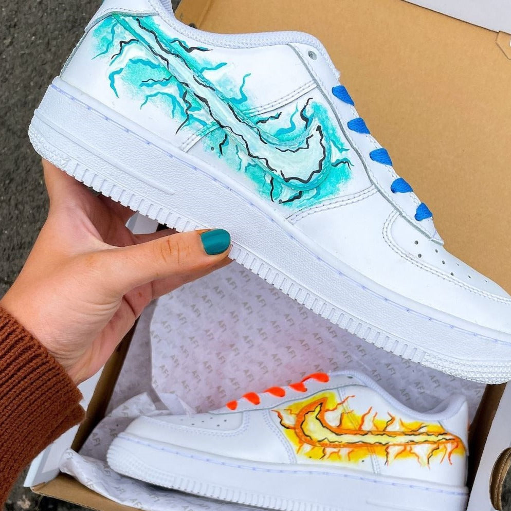 Orange Green Lightning Custom Air Force 1