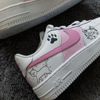 Pink Cat Custom Air Force 1