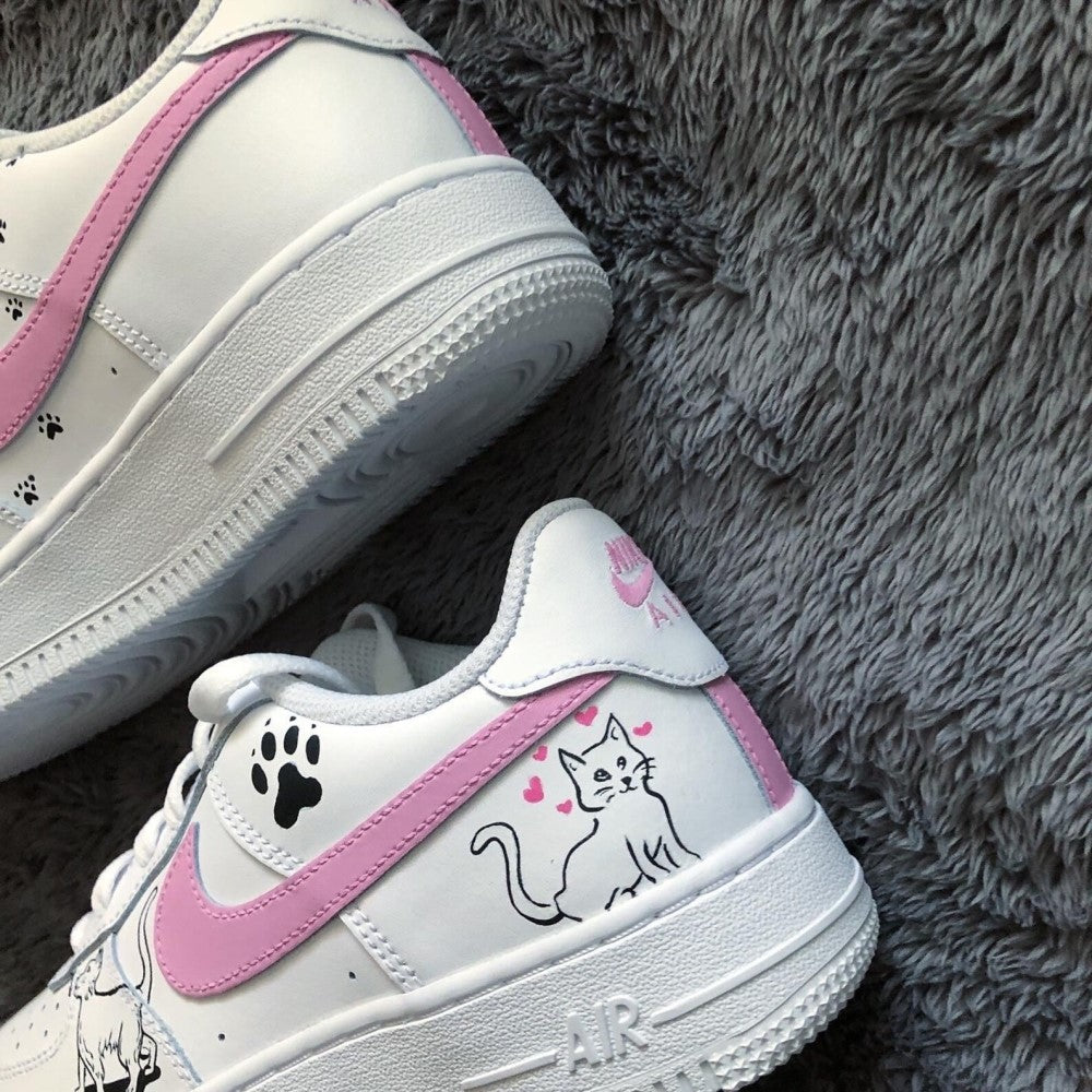 Pink Cat Custom Air Force 1