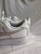 Gray White Diamond Custom Air Force 1