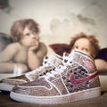 Pink White Diamond Custom Air Jordan 1