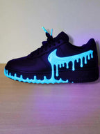 Hand-Painted 3D Drip Effect Multi-Color Optional Glow-in-the-Dark Unisex Custom Air Force 1 Street Fashion Custom Sneakers
