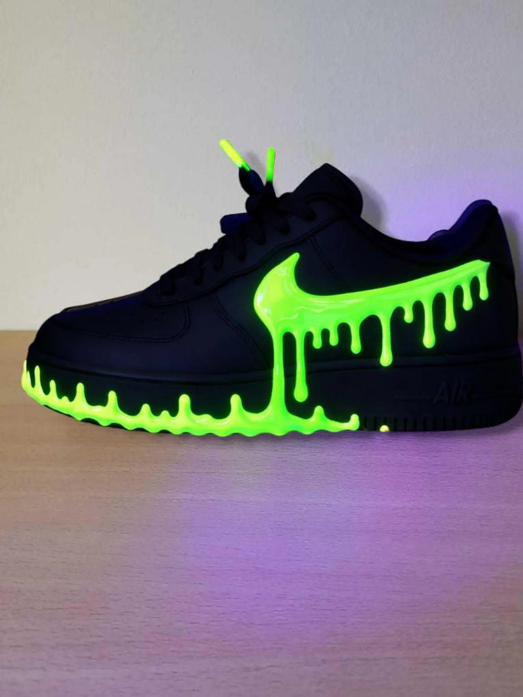 Hand-Painted 3D Drip Effect Multi-Color Optional Glow-in-the-Dark Unisex Custom Air Force 1 Street Fashion Custom Sneakers