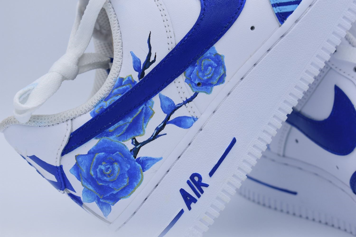 Navy Blue Flowers Custom Air Force 1