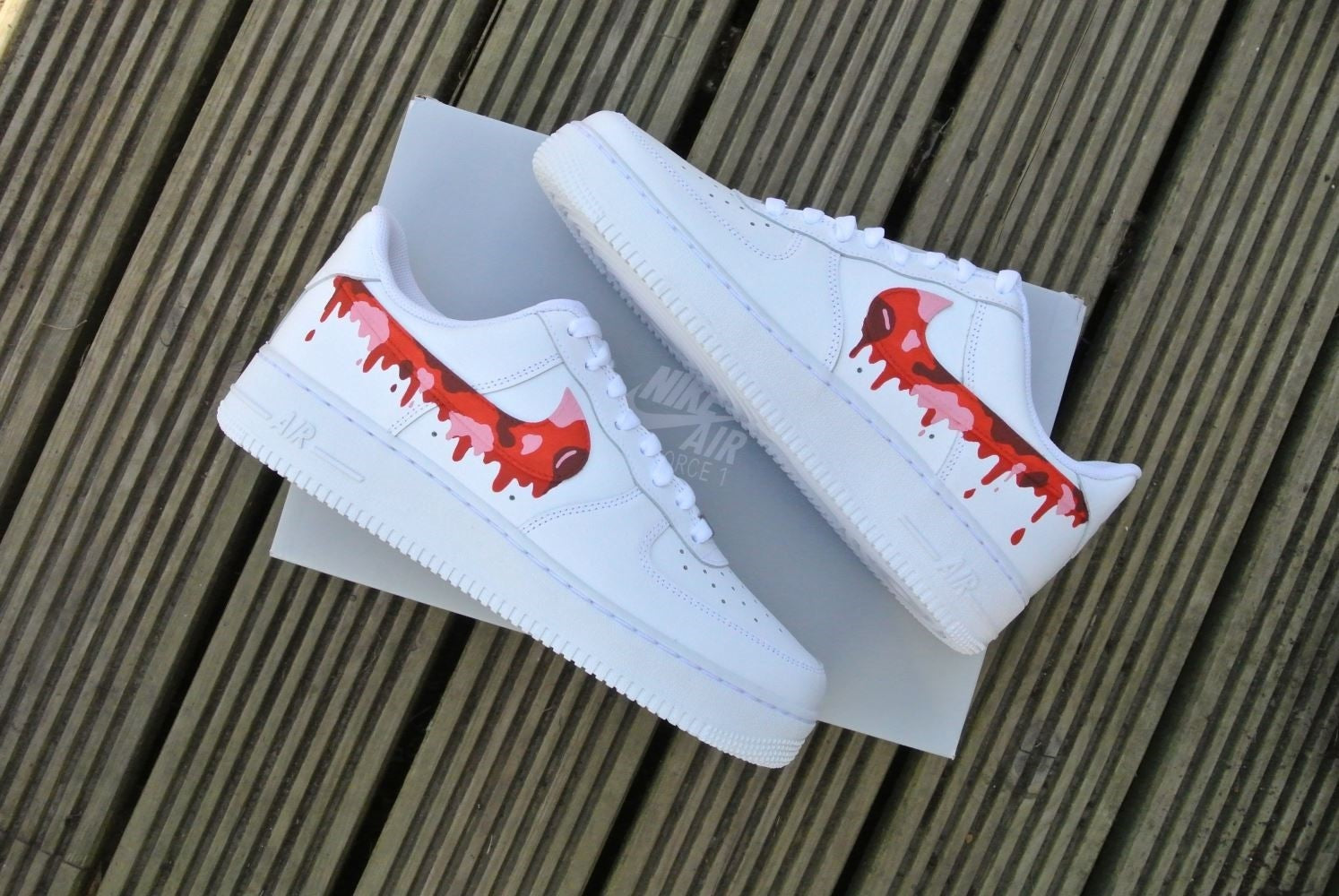 Red Camouflage Drip Custom Air Force 1