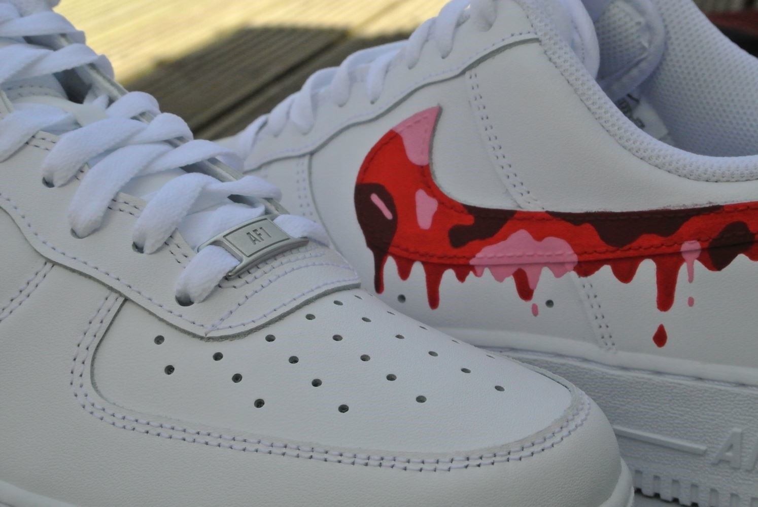 Red Camouflage Drip Custom Air Force 1