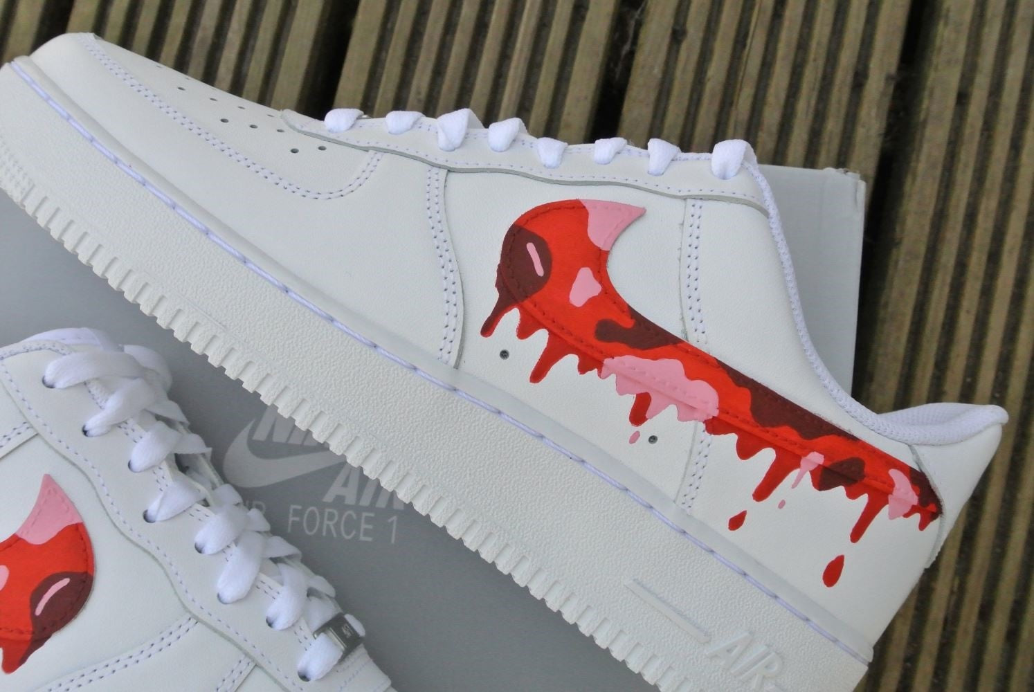 Red Camouflage Drip Custom Air Force 1