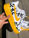 Yellow Black White Tiger Stripes Custom Air Force 1