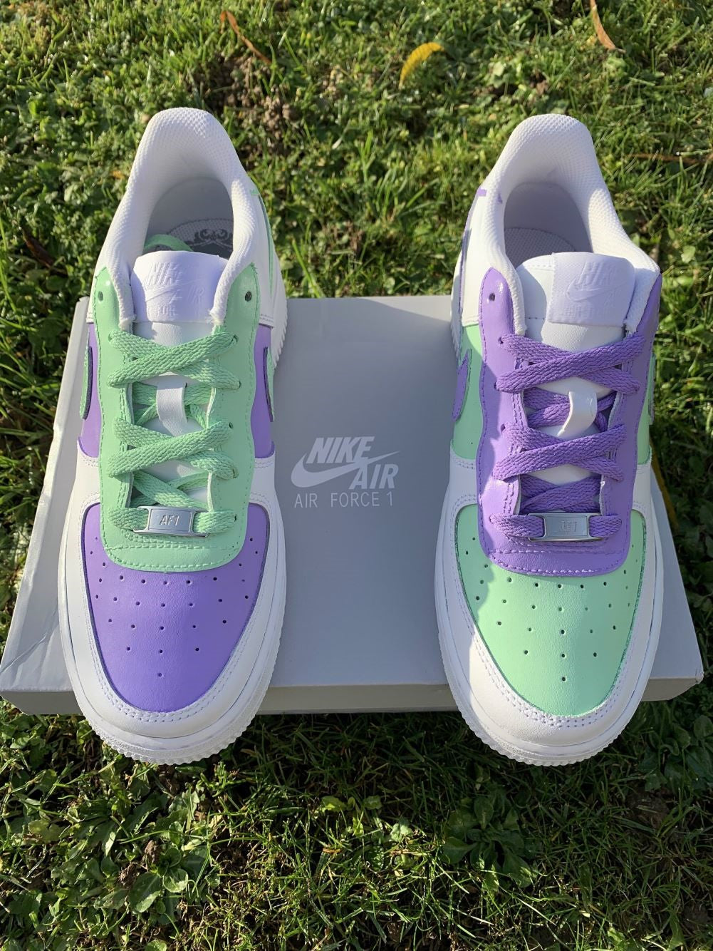 Purple Green Custom Air Force 1