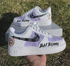 Purple Black BAD BUNNY Custom Air Force 1