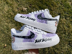 Purple Black BAD BUNNY Custom Air Force 1