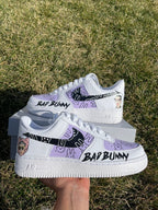 Purple Black BAD BUNNY Custom Air Force 1