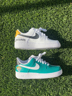 Green Blue Couple ShoesCustom Air Force 1