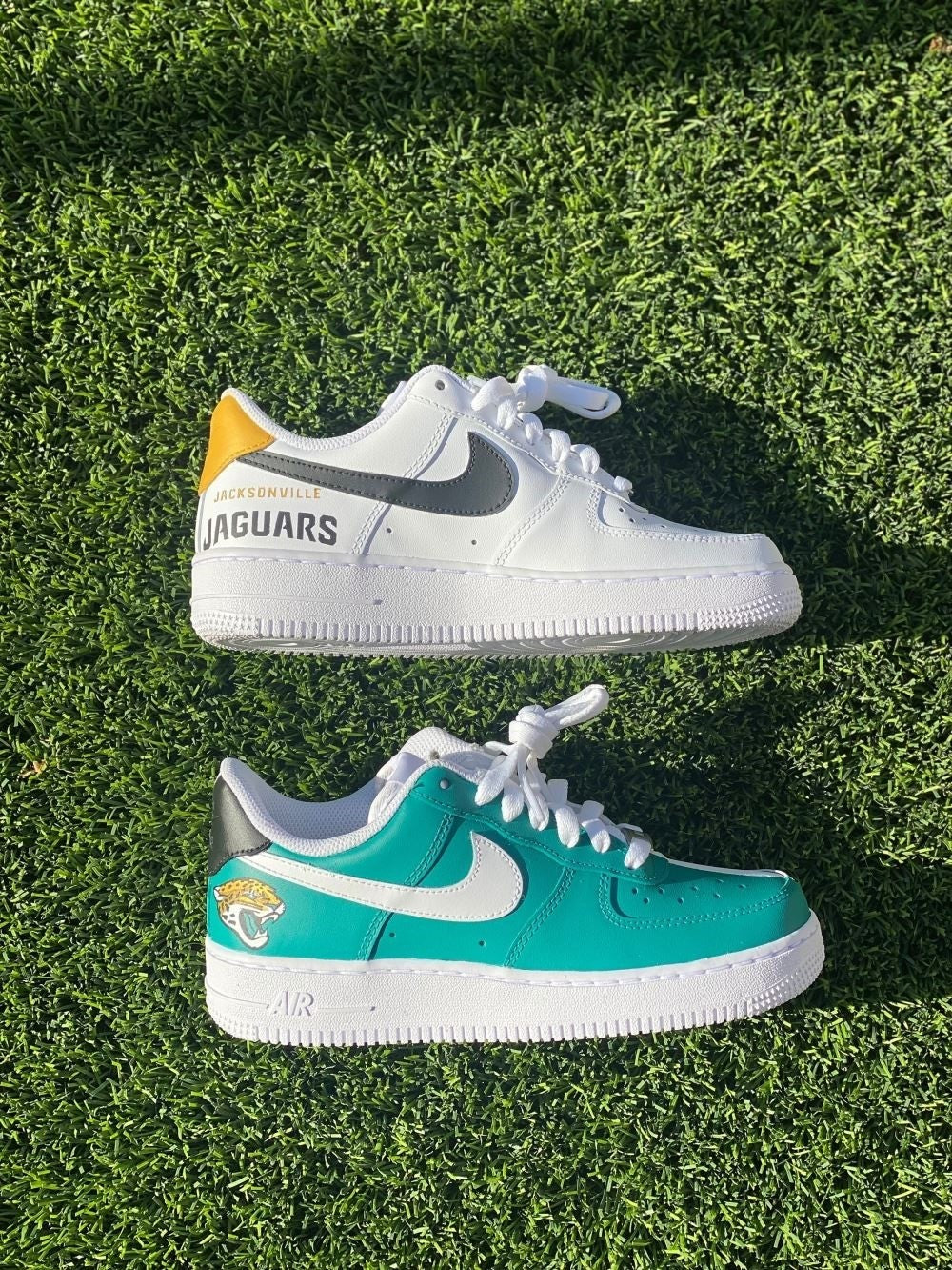 Green Blue Couple ShoesCustom Air Force 1