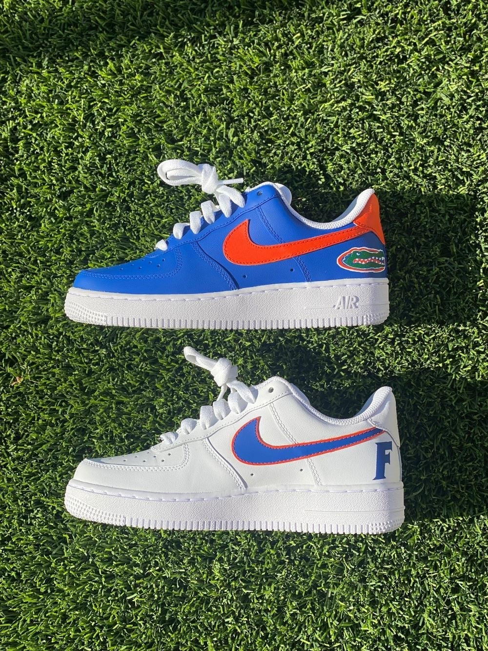 Green Blue Couple ShoesCustom Air Force 1