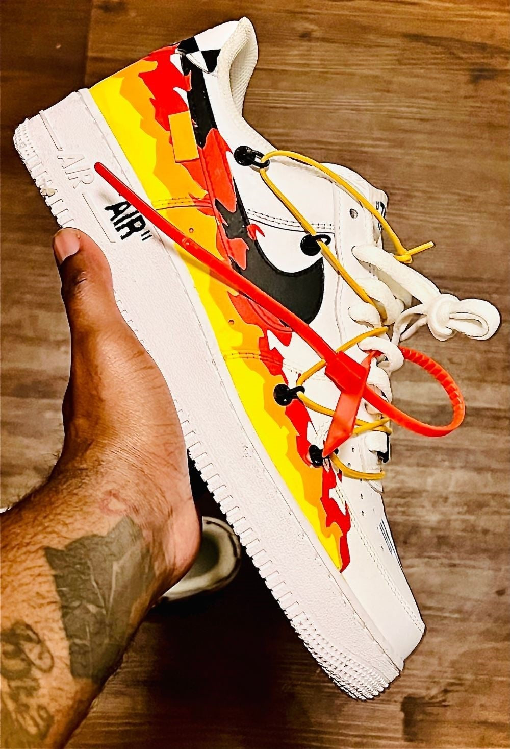 Flame Swoosh Drip Custom Air Force 1