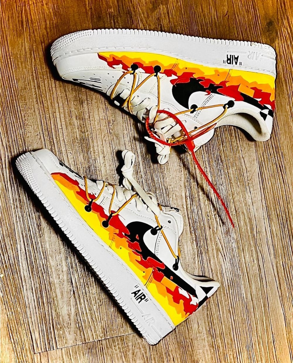 Flame Swoosh Drip Custom Air Force 1