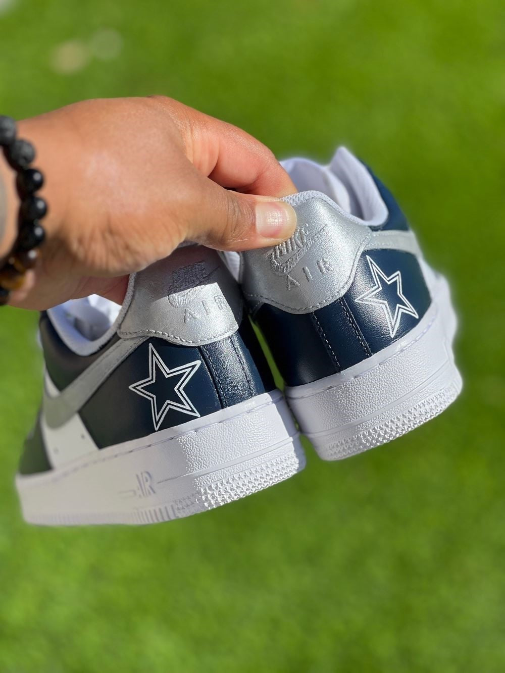 Black Gray Star Custom Air Force 1